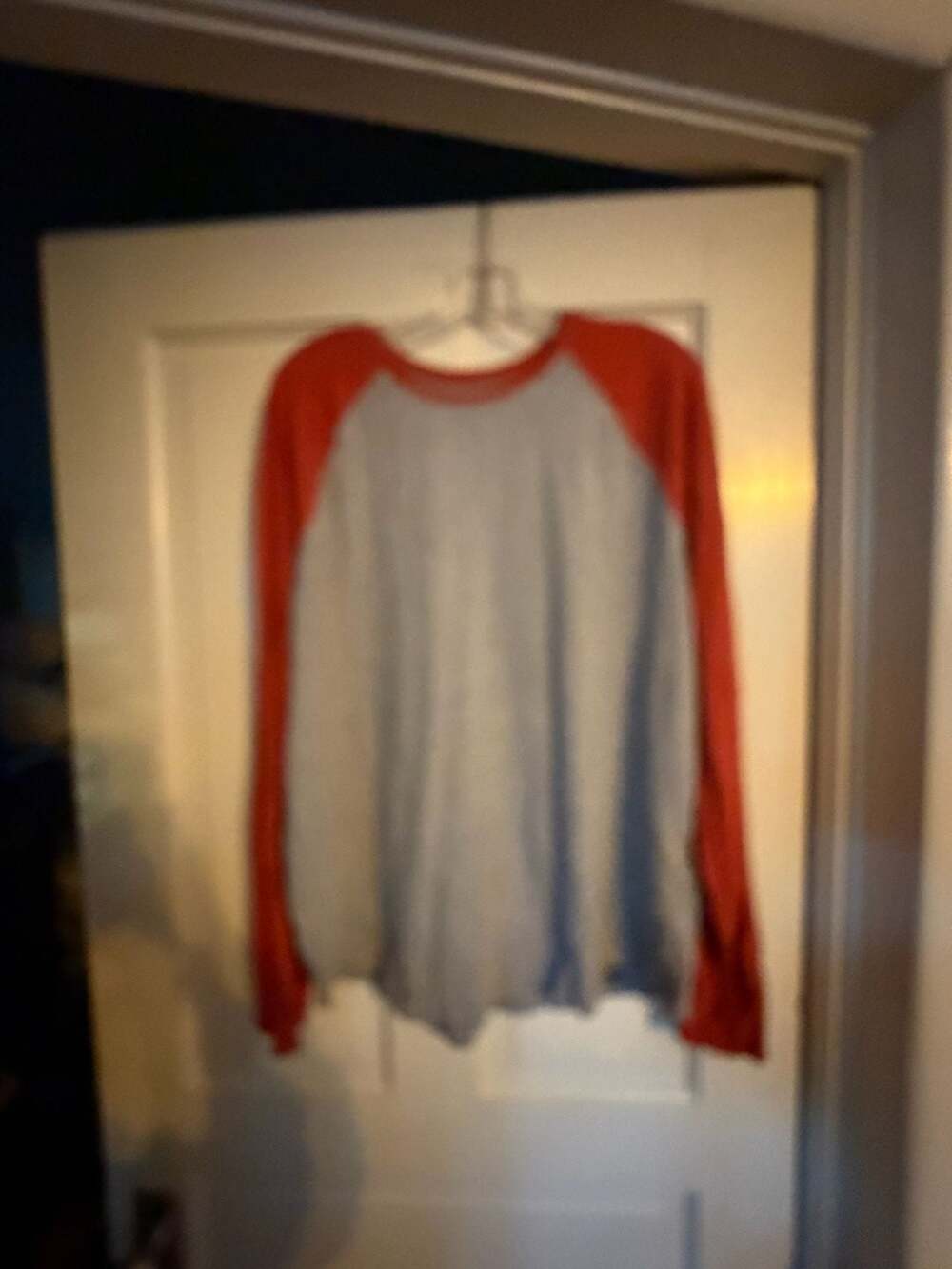 Goodfellow & Co Men's Gray and Red Raglan Long Sleeve Thermal Shirt XL